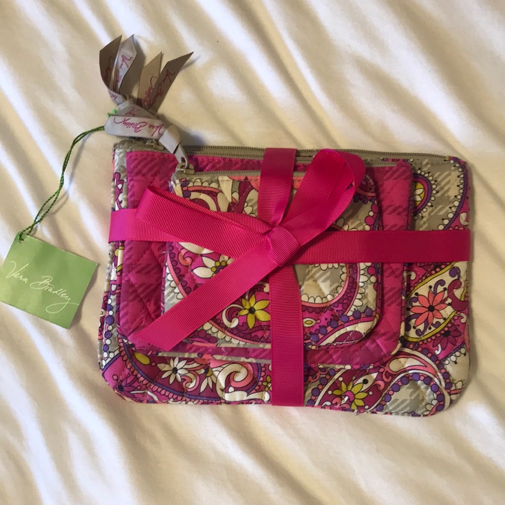 🆕NWT Vera Bradley Cosmetic Trio Bags Paisley